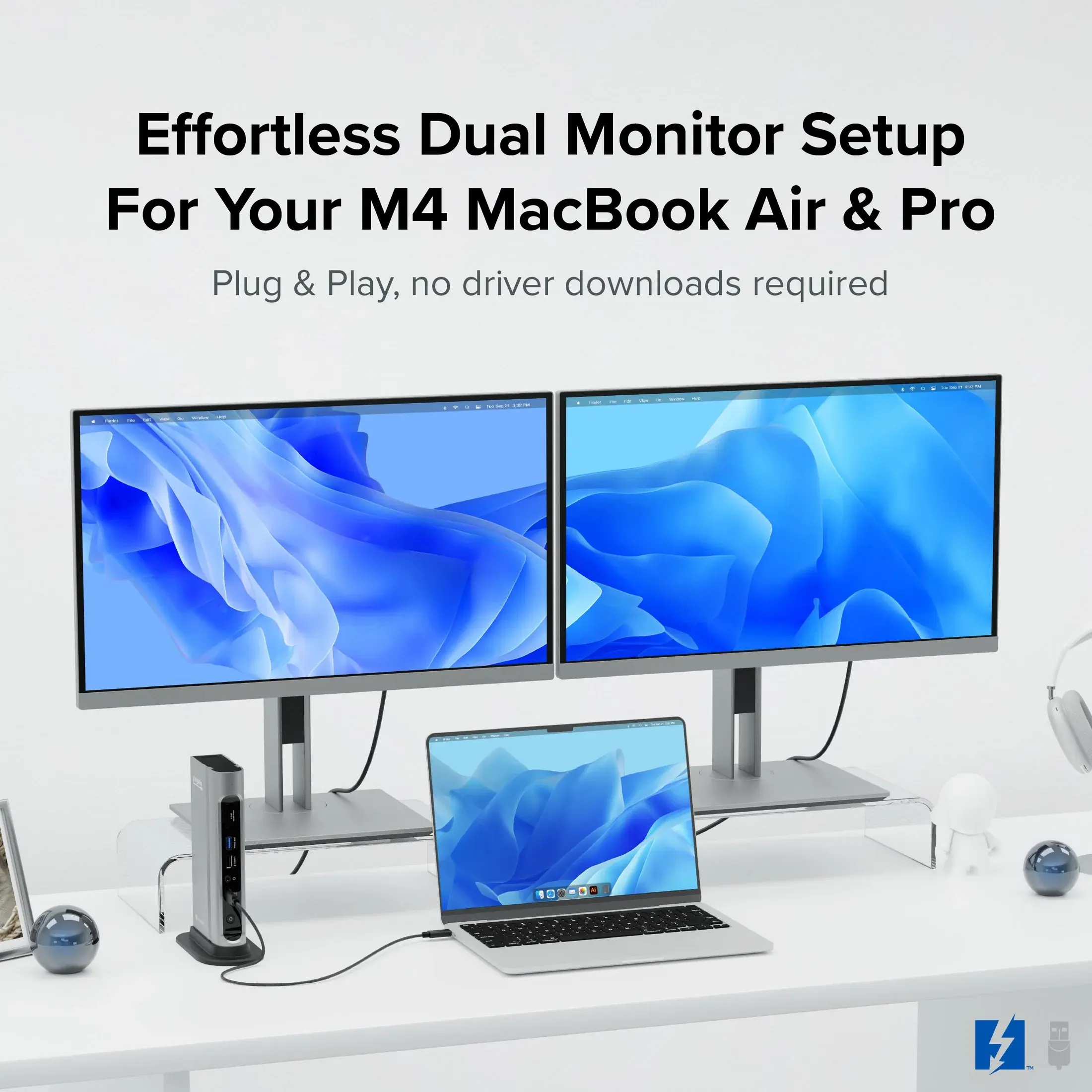Plugable Plugable TBT4-UDZ Thunderbolt 4 & USB4 Quad Display Dock