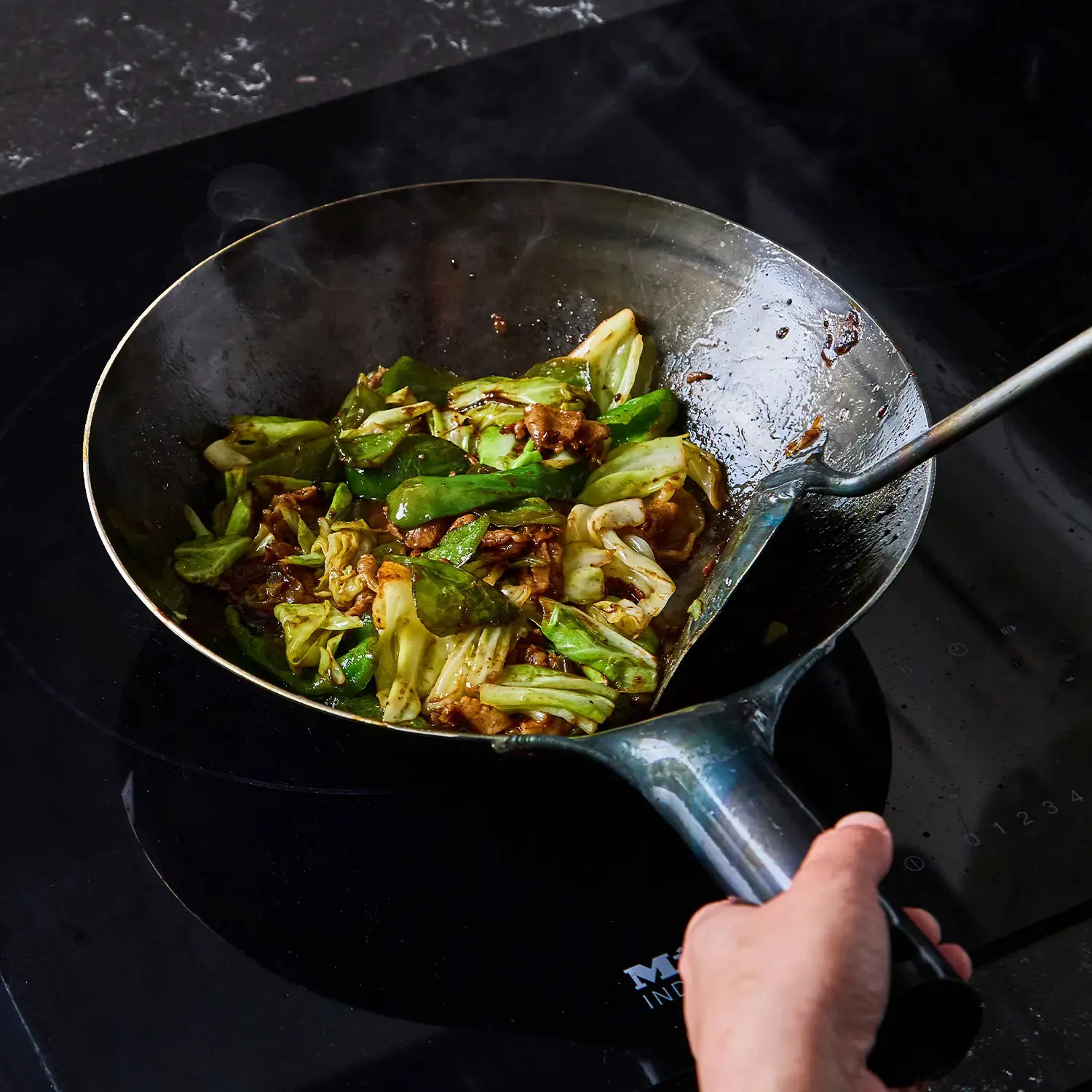 Yamada Kogyosho Yamada Kogyosho Uchidashi Hammered Steel Flat-Bottom Wok
