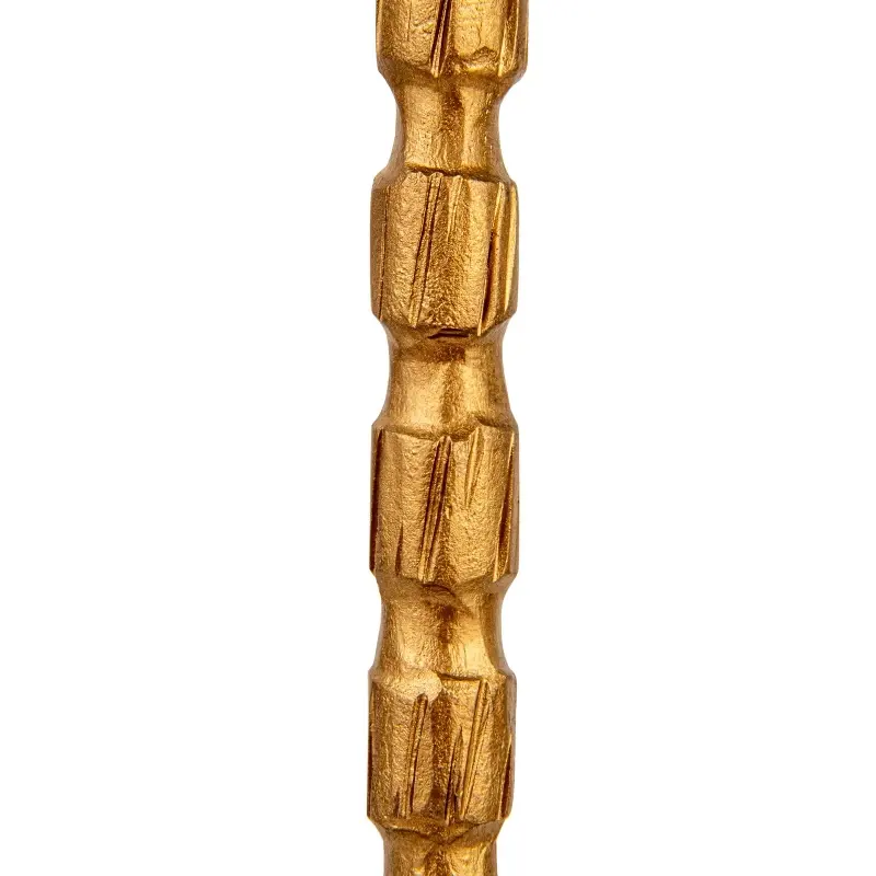 Creative Co-Op Hand-Forged Cast Iron Taper Holders, Brass Finish, Set of 4