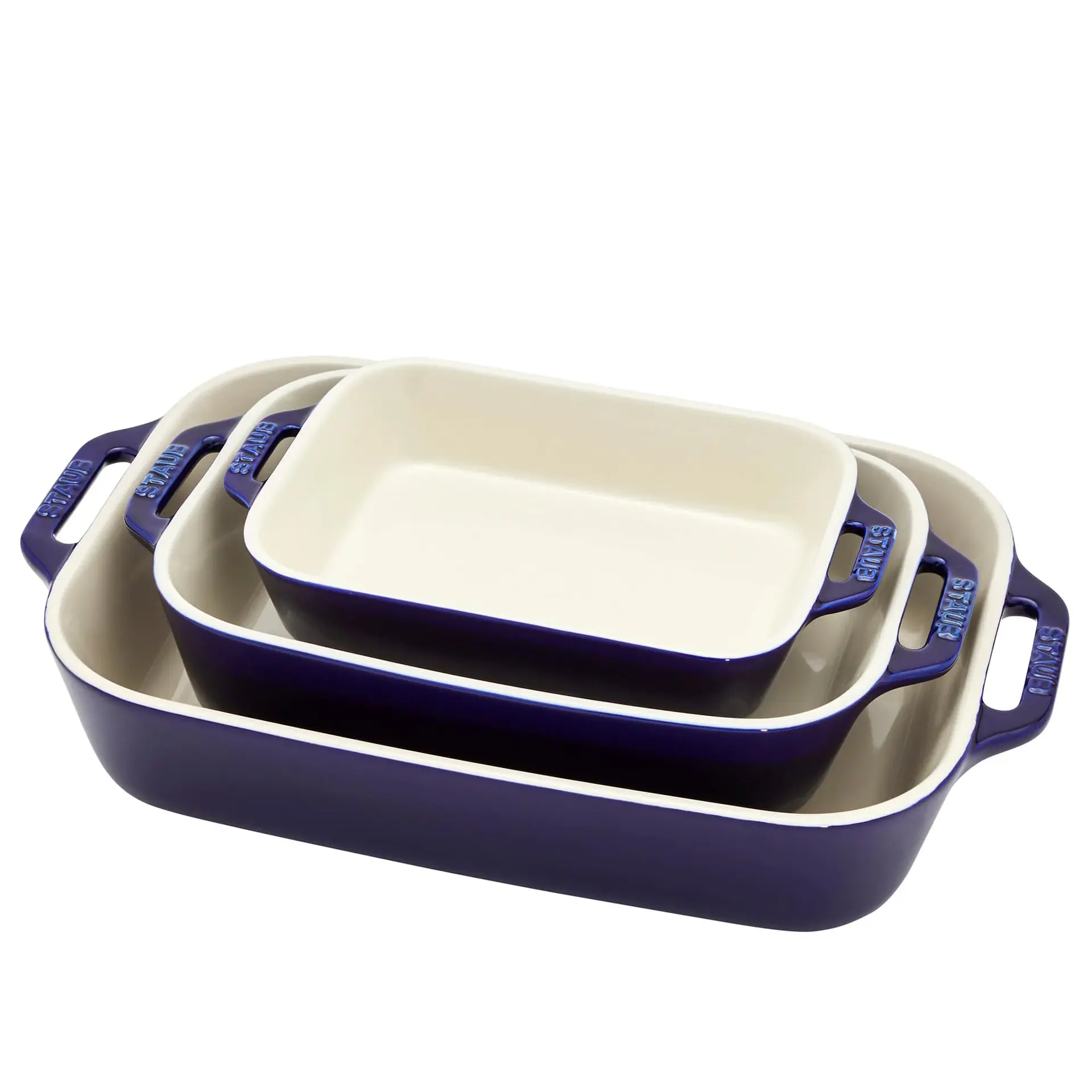 Staub Stoneware 3-Piece Rectangular Baking Dish Set