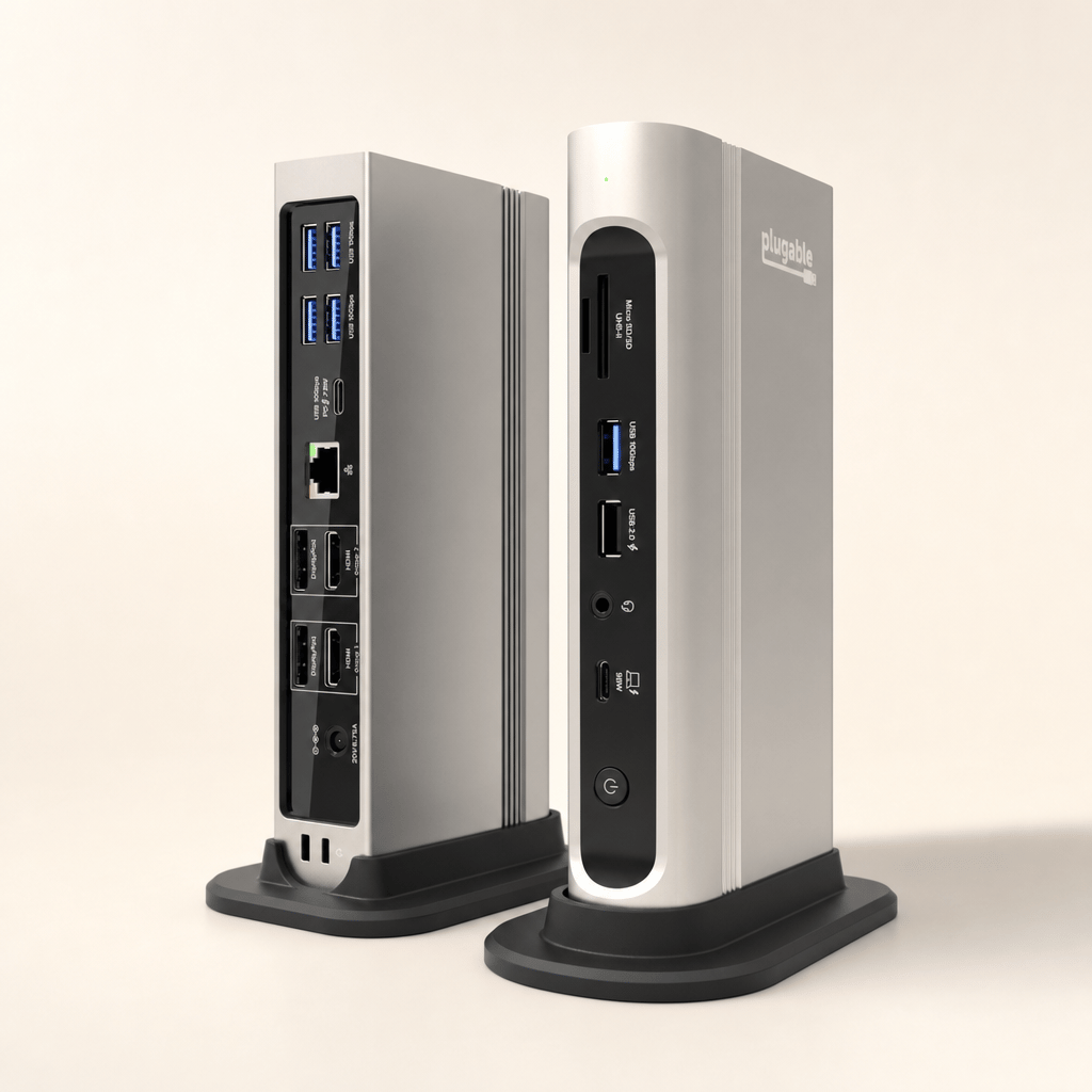 Plugable Plugable TBT4-UDZ Thunderbolt 4 & USB4 Quad Display Dock — USB-C Docking Station