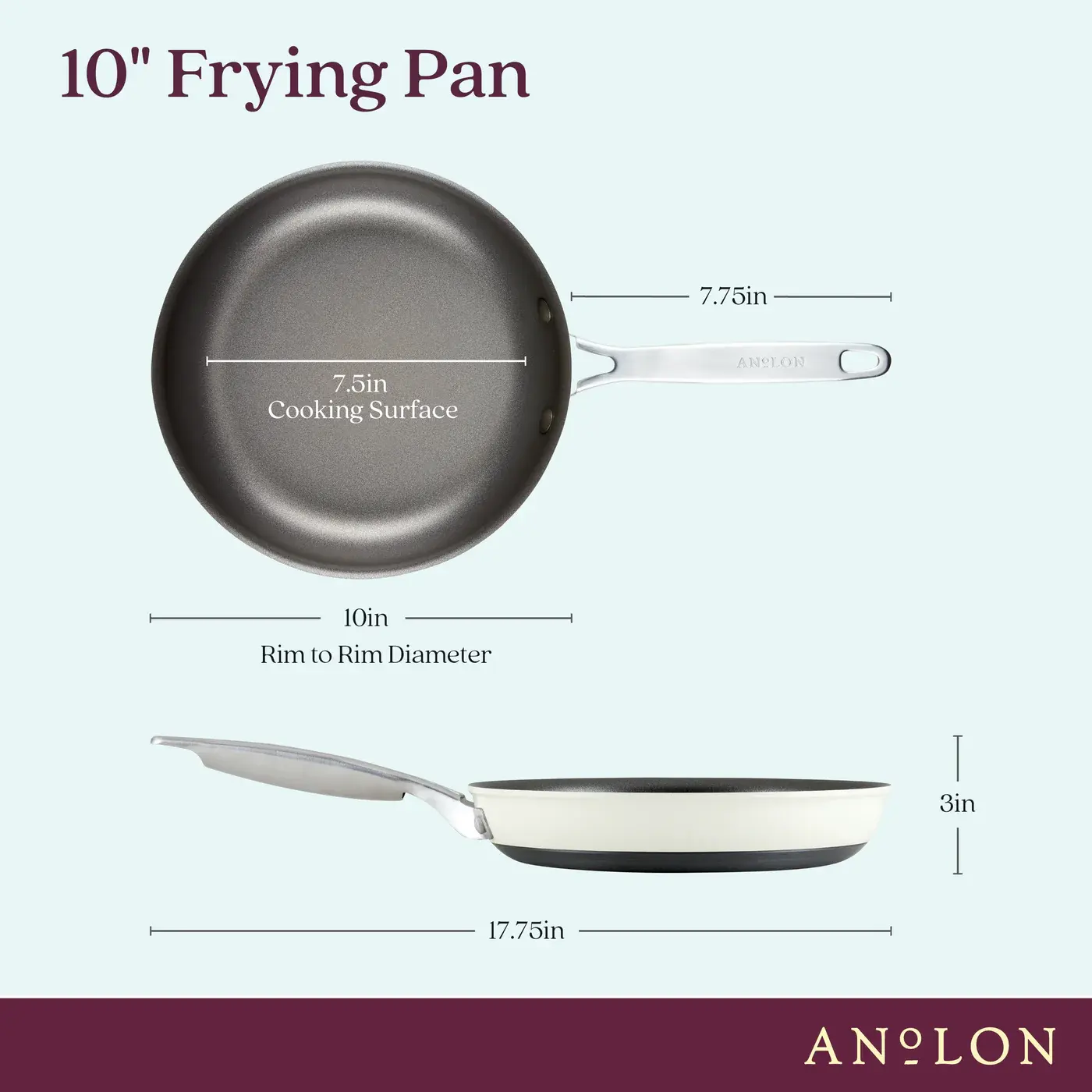 Anolon Anolon Achieve 10-inch Hard-Anodized Nonstick Frying Pan