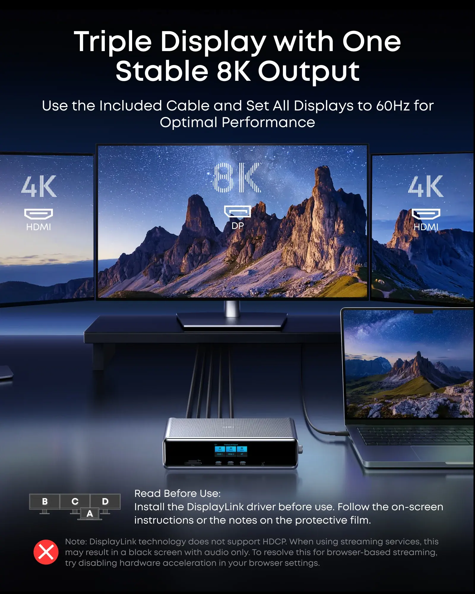 Anker Anker Prime 14-in-1 Triple Display DisplayLink Docking Station