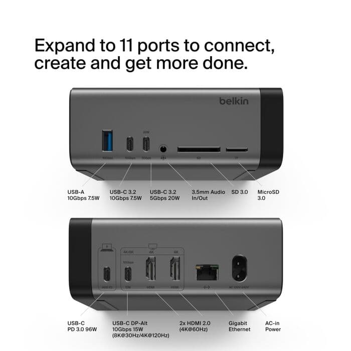 Belkin Belkin Connect USB-C 11-in-1 Pro GaN Dock 150W