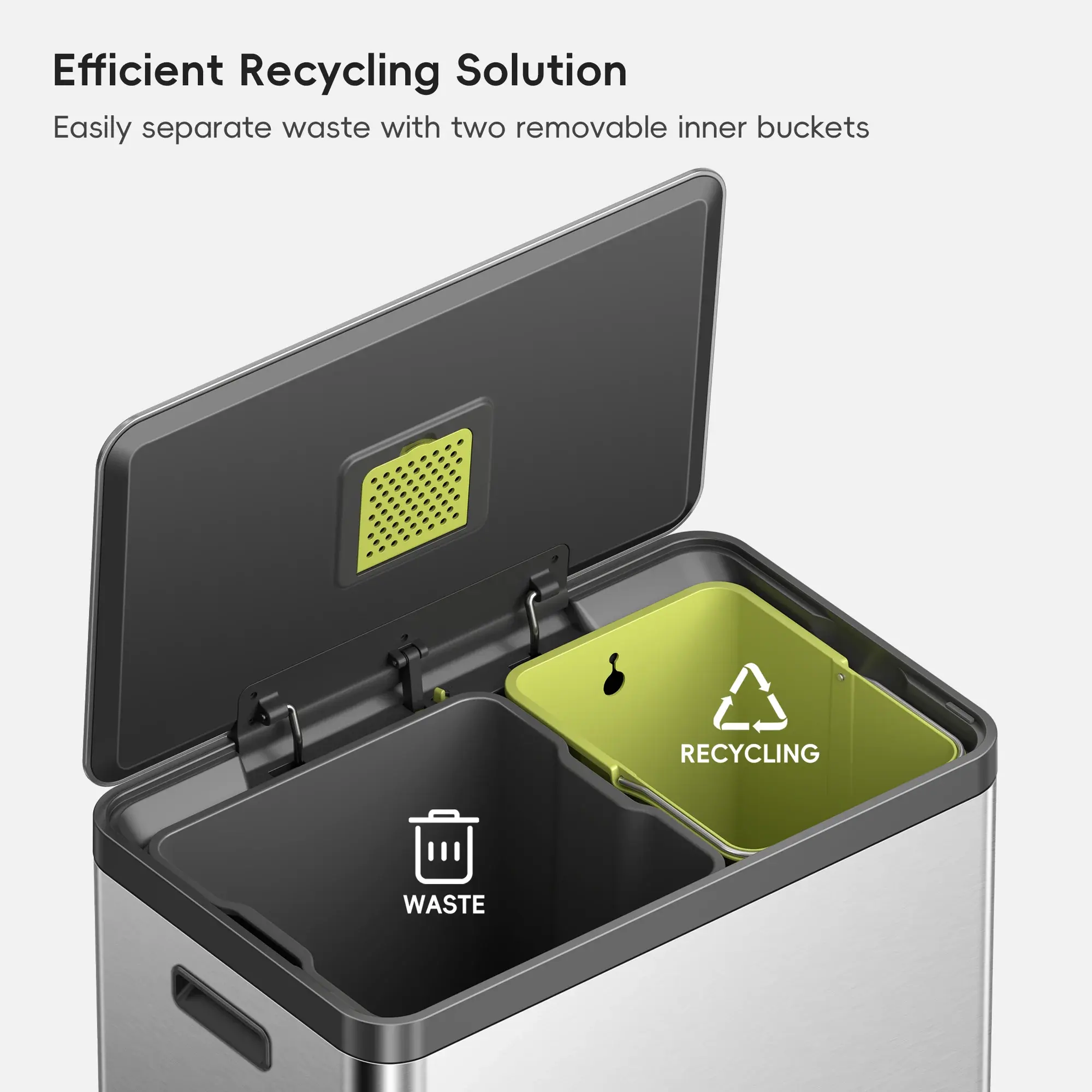 EKO EKO EcoCasa II Dual Compartment Step Trash Can