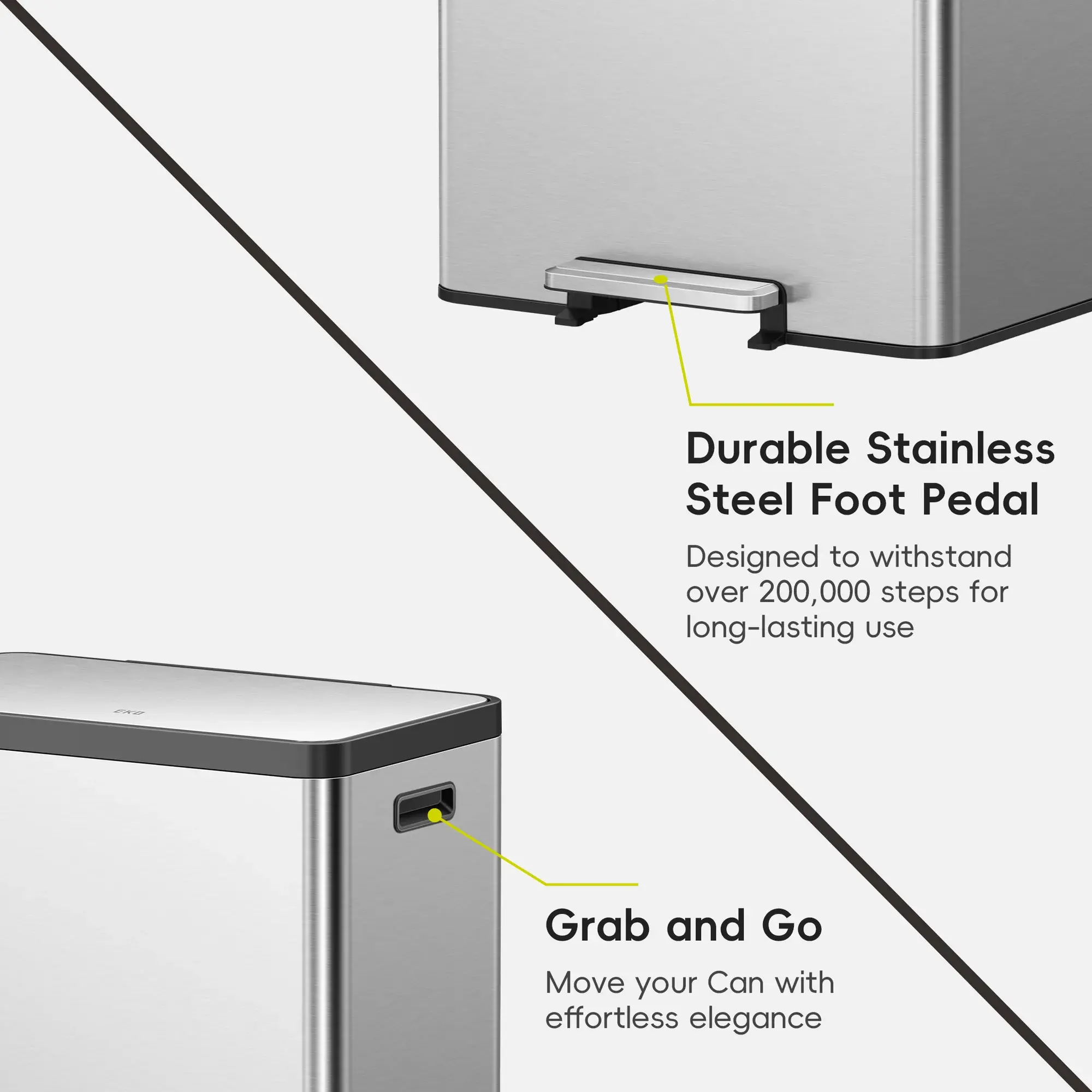 EKO EKO EcoCasa II Dual Compartment Step Trash Can