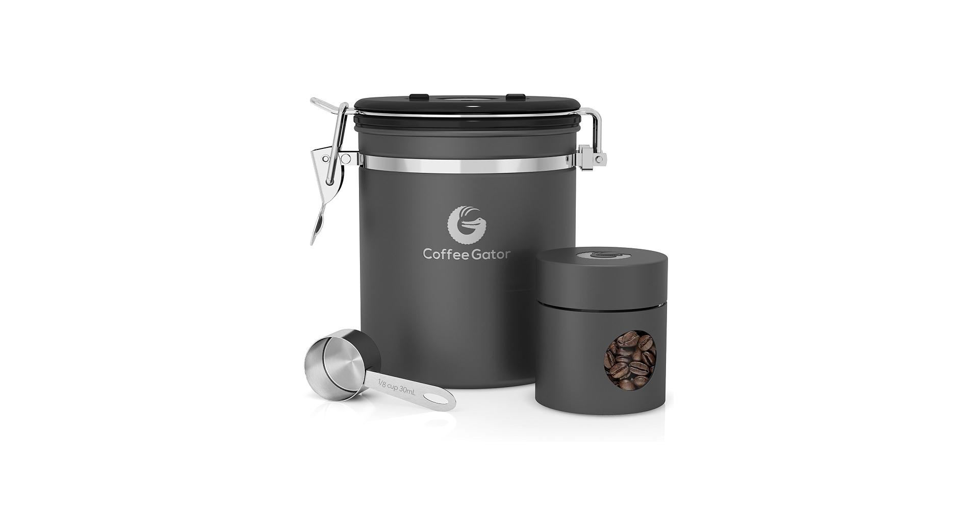Coffee Gator Stainless Steel Coffee Canister