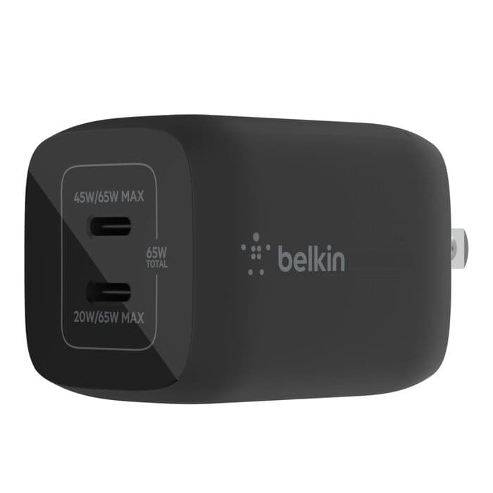 Belkin Belkin BoostCharge Pro 65W Dual USB-C GaN Wall Charger