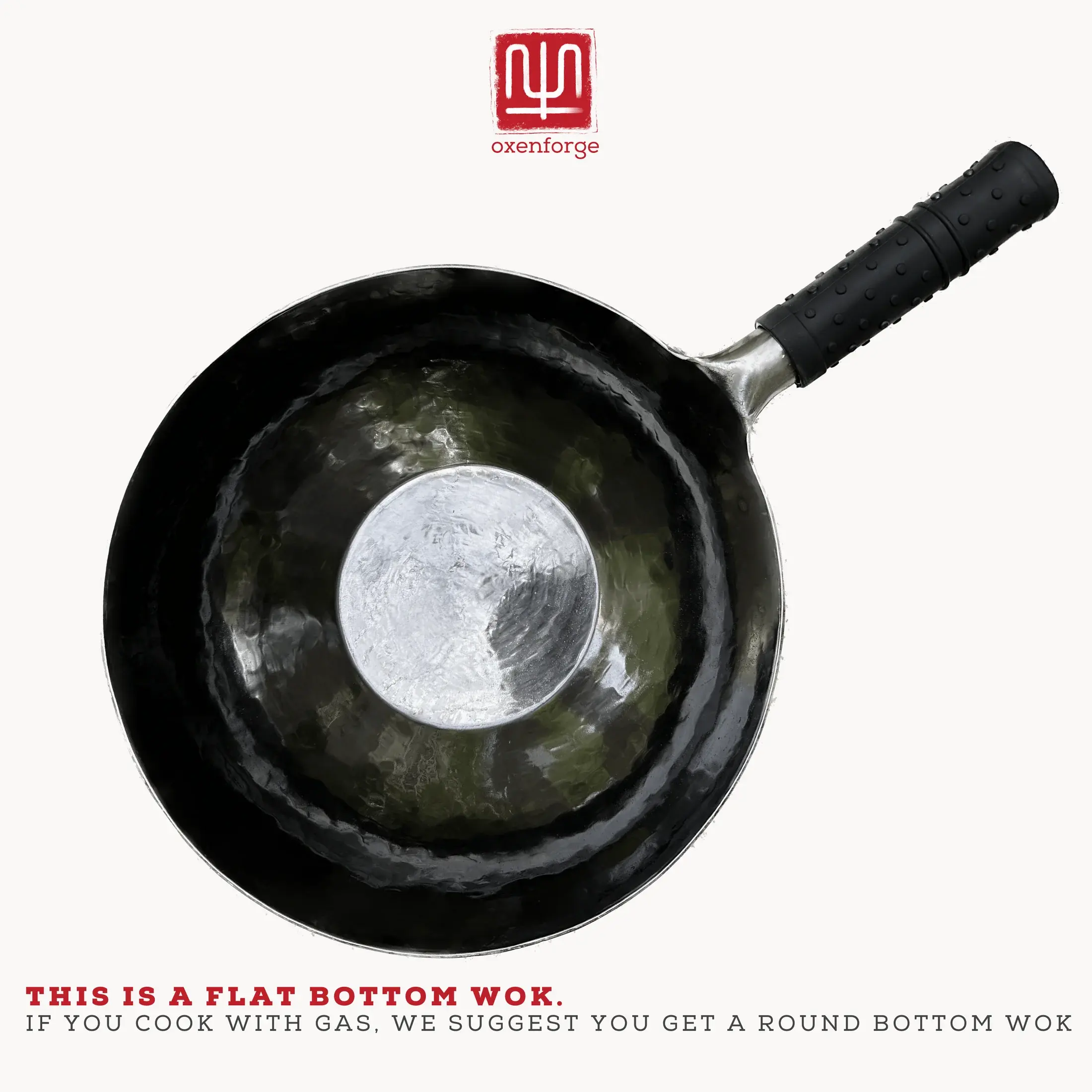 Oxenforge Oxenforge Hand-Hammered Flat-Bottom Wok