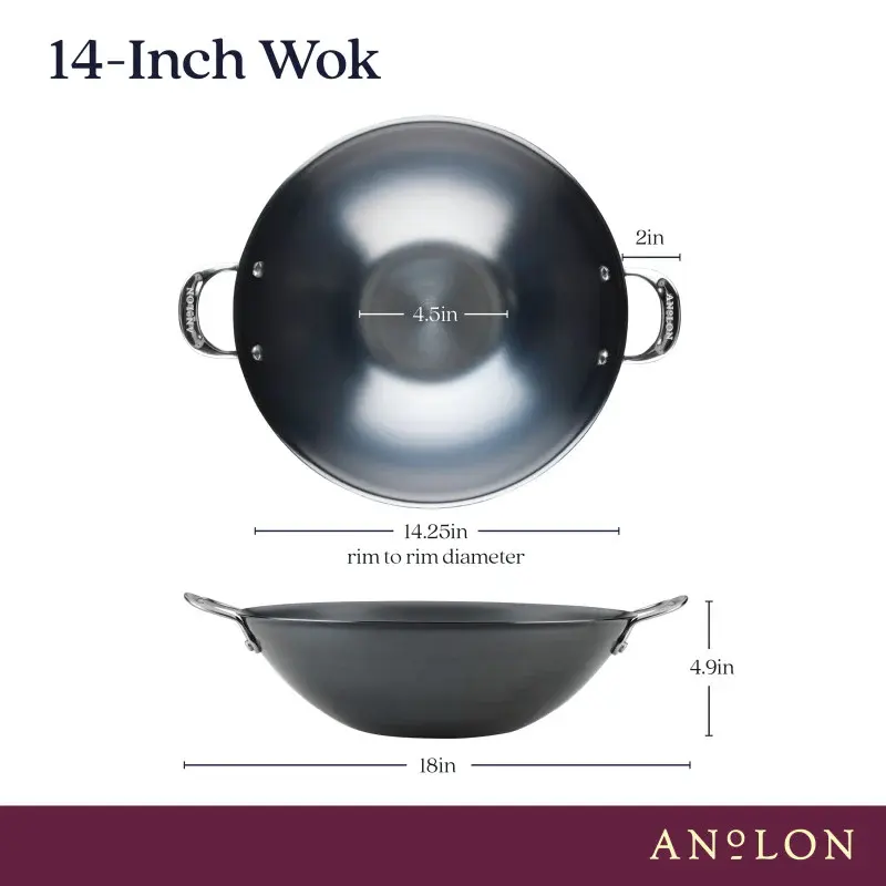 Anolon Anolon EverLast N2 14-Inch Carbon Steel Wok