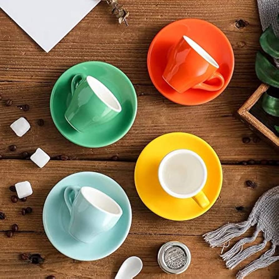 ionEgg Porcelain Espresso Cup with Saucer