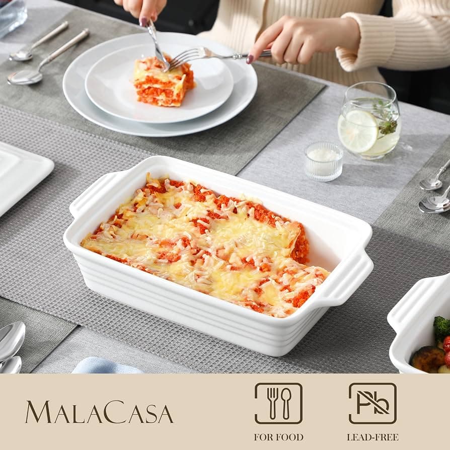 MALACASA BAKE-BAKE 4.4-qt Rectangular Casserole Dish