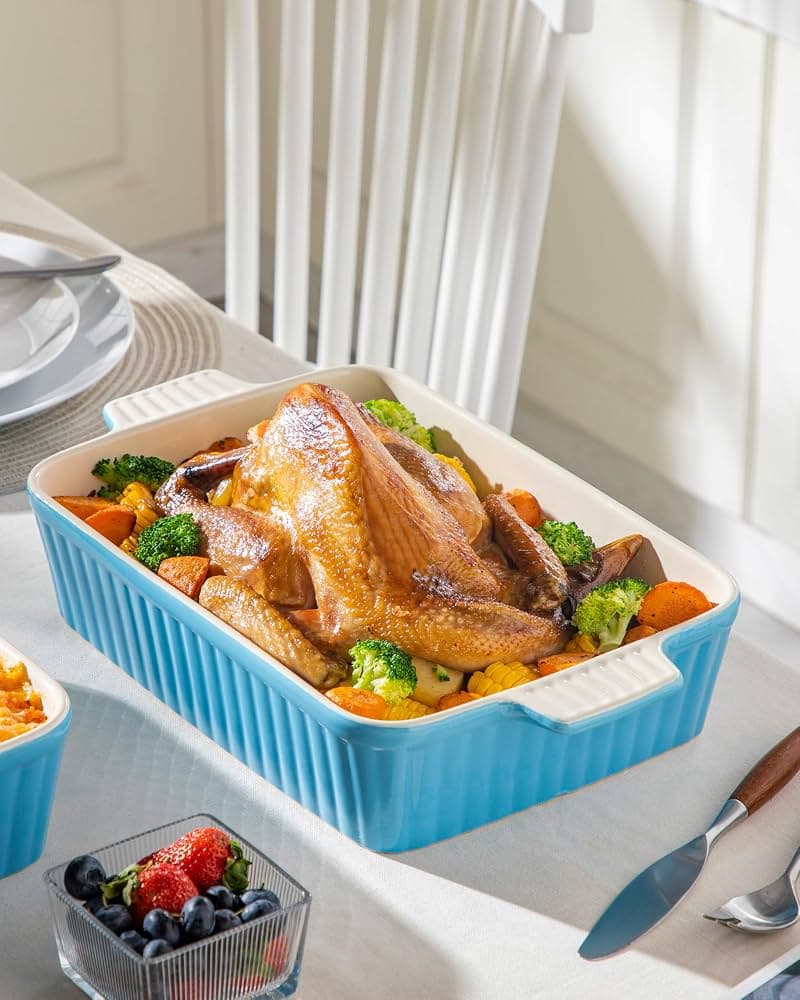 MALACASA BAKE-BAKE 4.4-qt Rectangular Casserole Dish