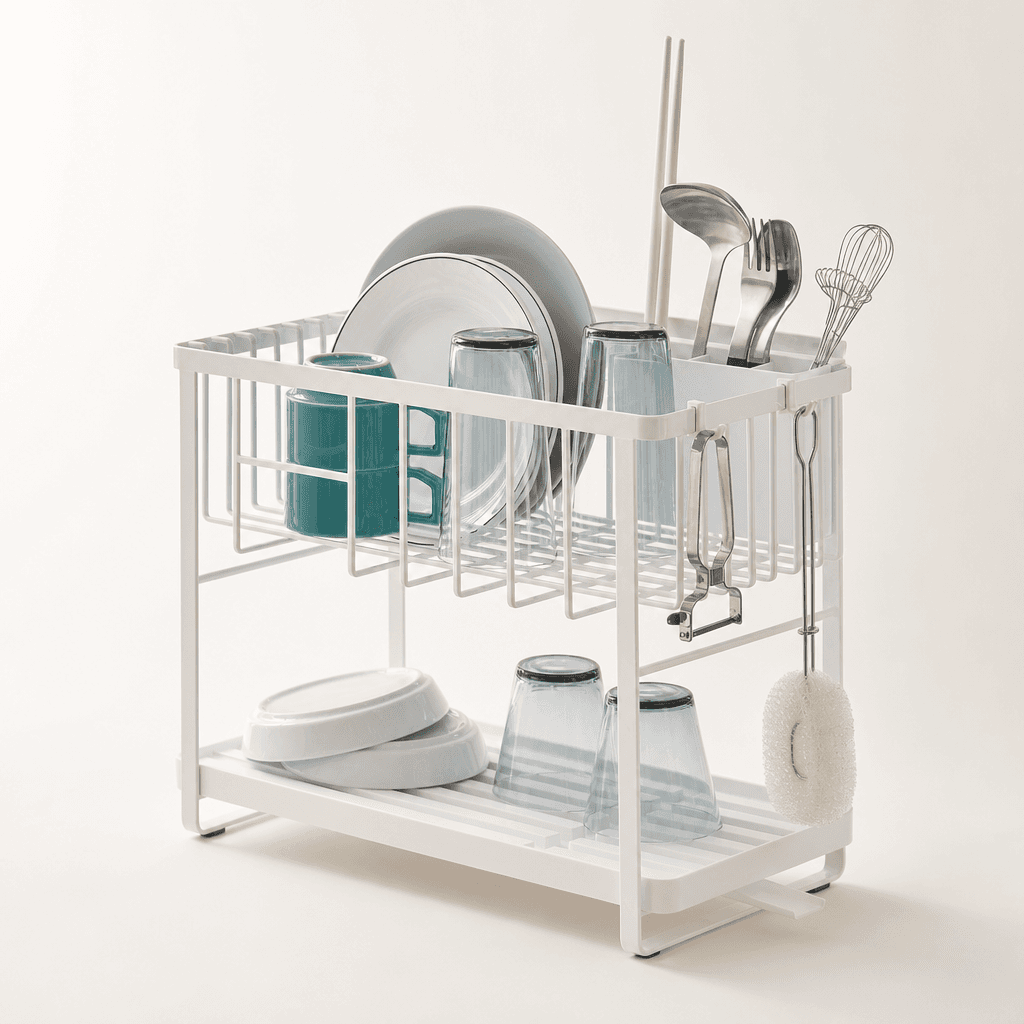 Yamazaki Home Tower Two-Tier Dish Rack — Dish Drying Rack