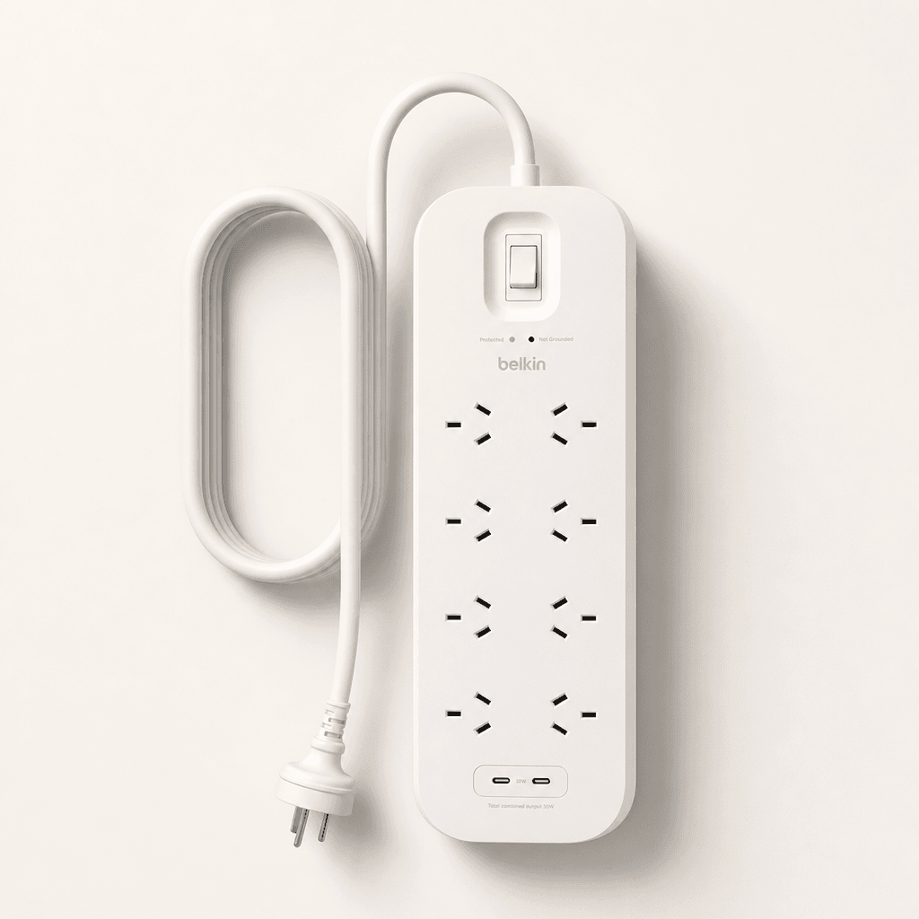 Belkin 8-Outlet Surge Protector with Dual USB-C 30W — Surge Protector (Power Strip)