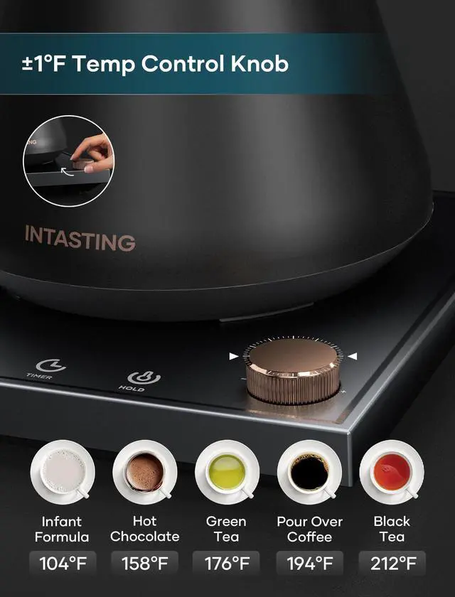 INTASTING INTASTING Electric Gooseneck Kettle