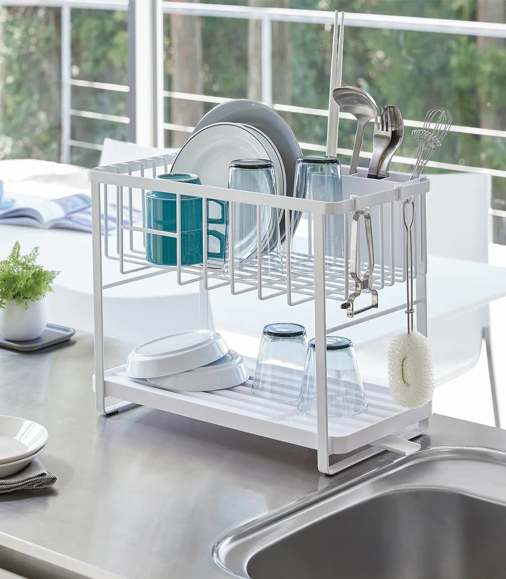 Yamazaki Home Tower Two-Tier Dish Rack