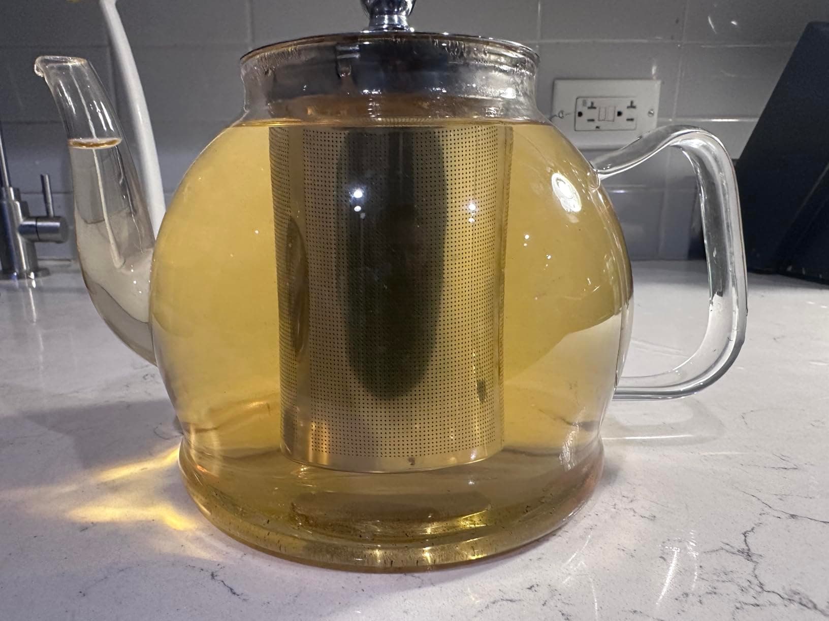 HIWARE 1000 mL Glass Teapot with Removable Infuser