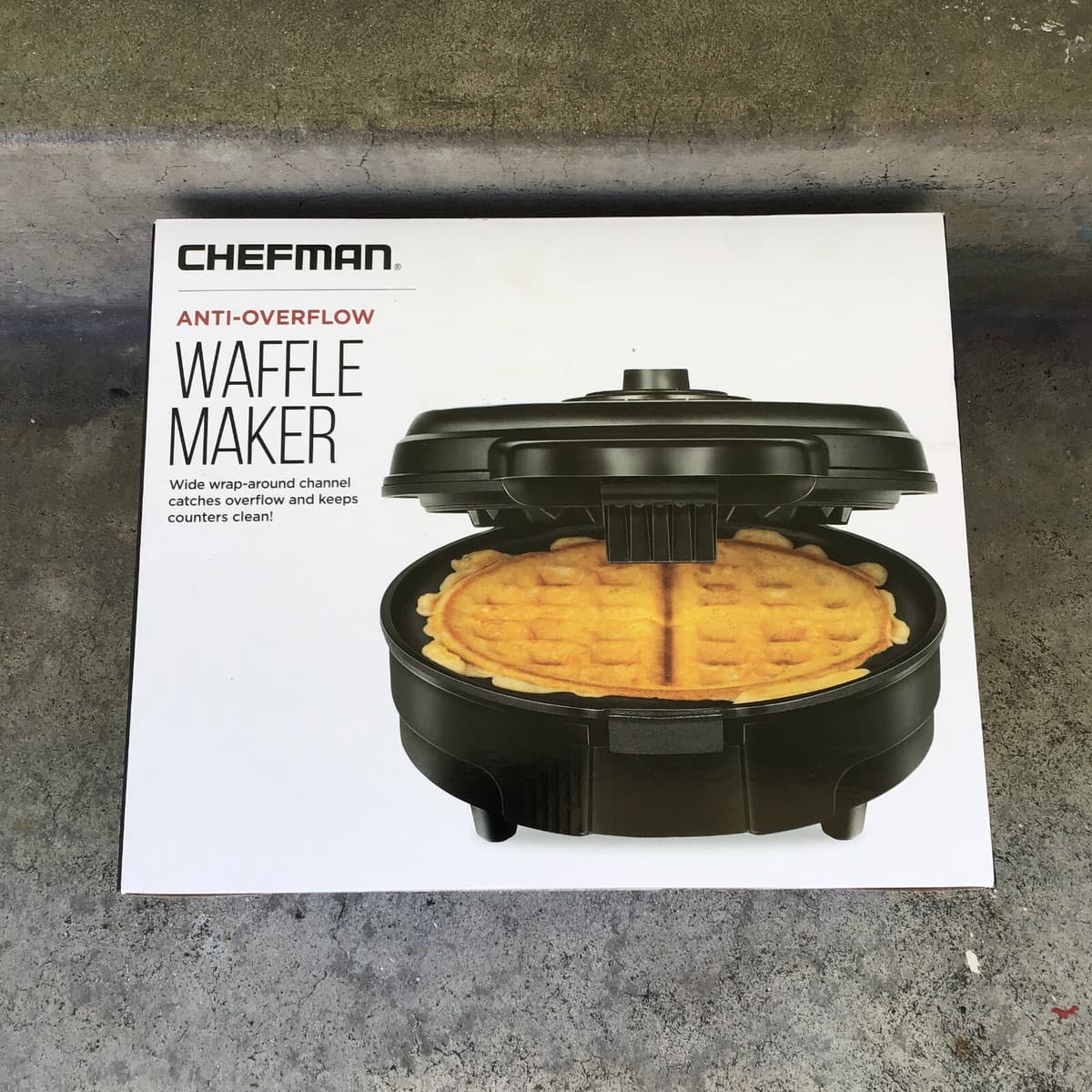 Chefman Anti-Overflow Belgian Waffle Maker