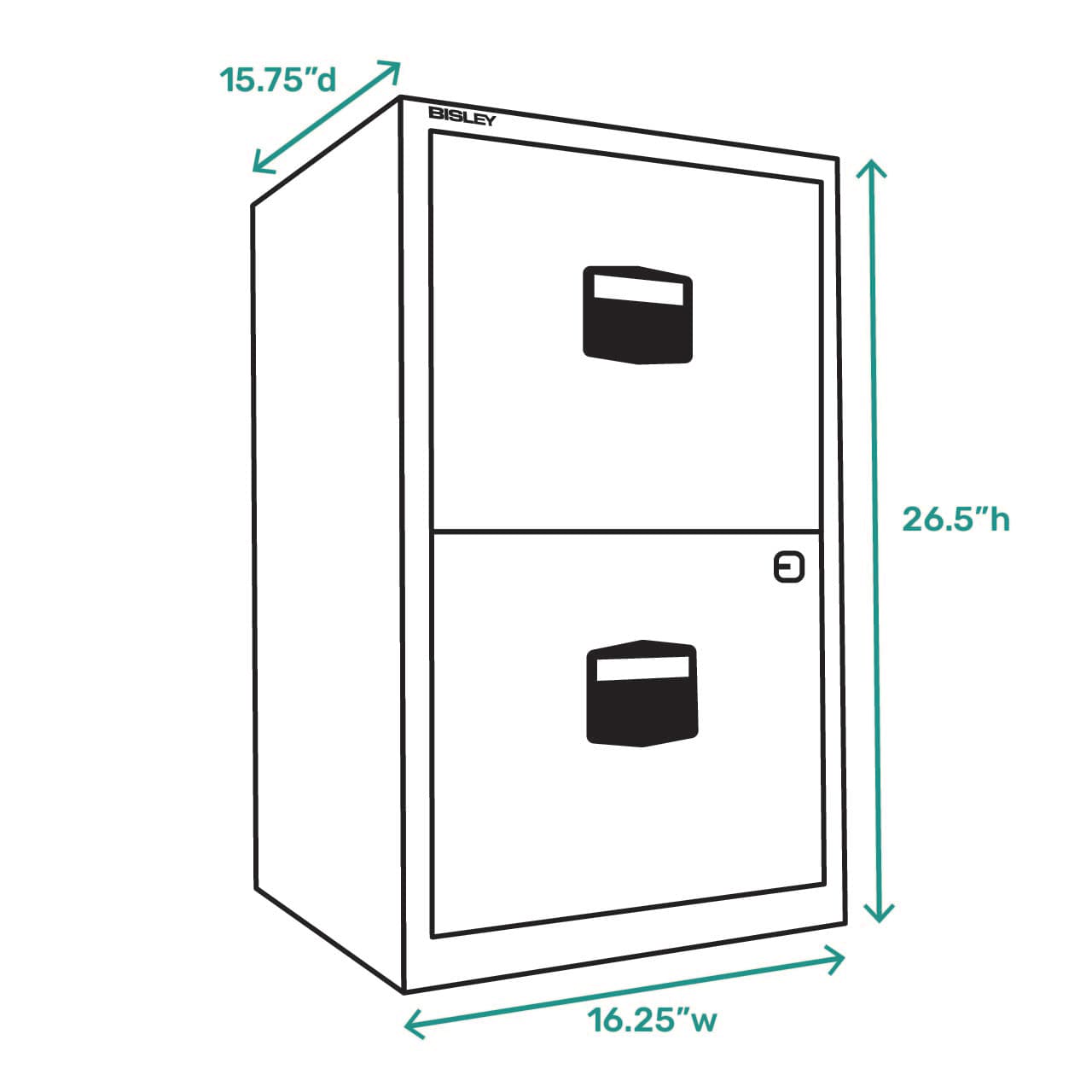 Bisley Bisley 2-Drawer Steel Home File Cabinet