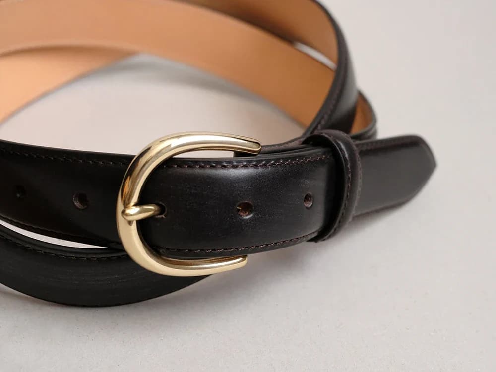 Munekawa Leather Belt “Brass” — Bridle Leather