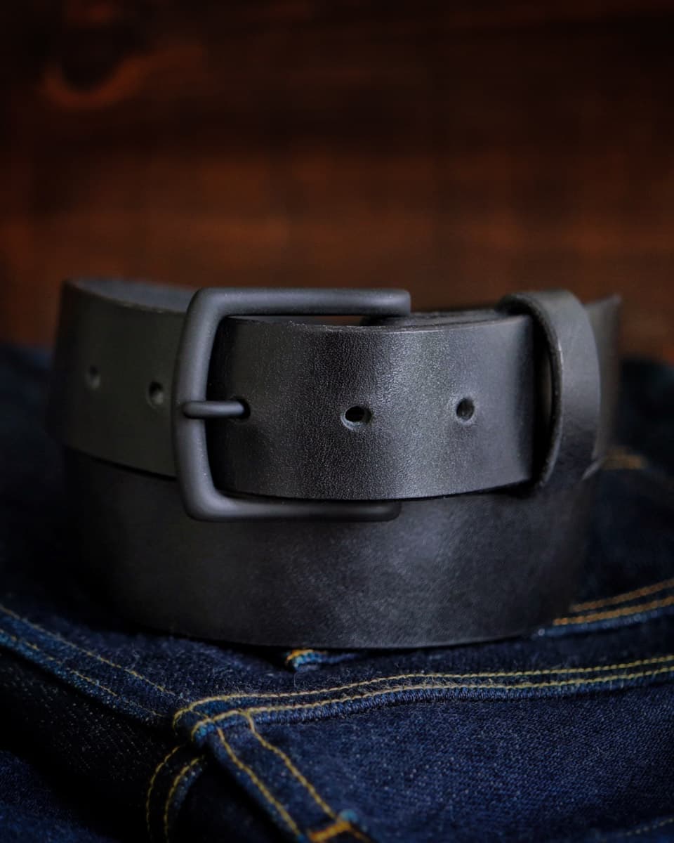 Palsjö Leather Belt with Brass Buckle