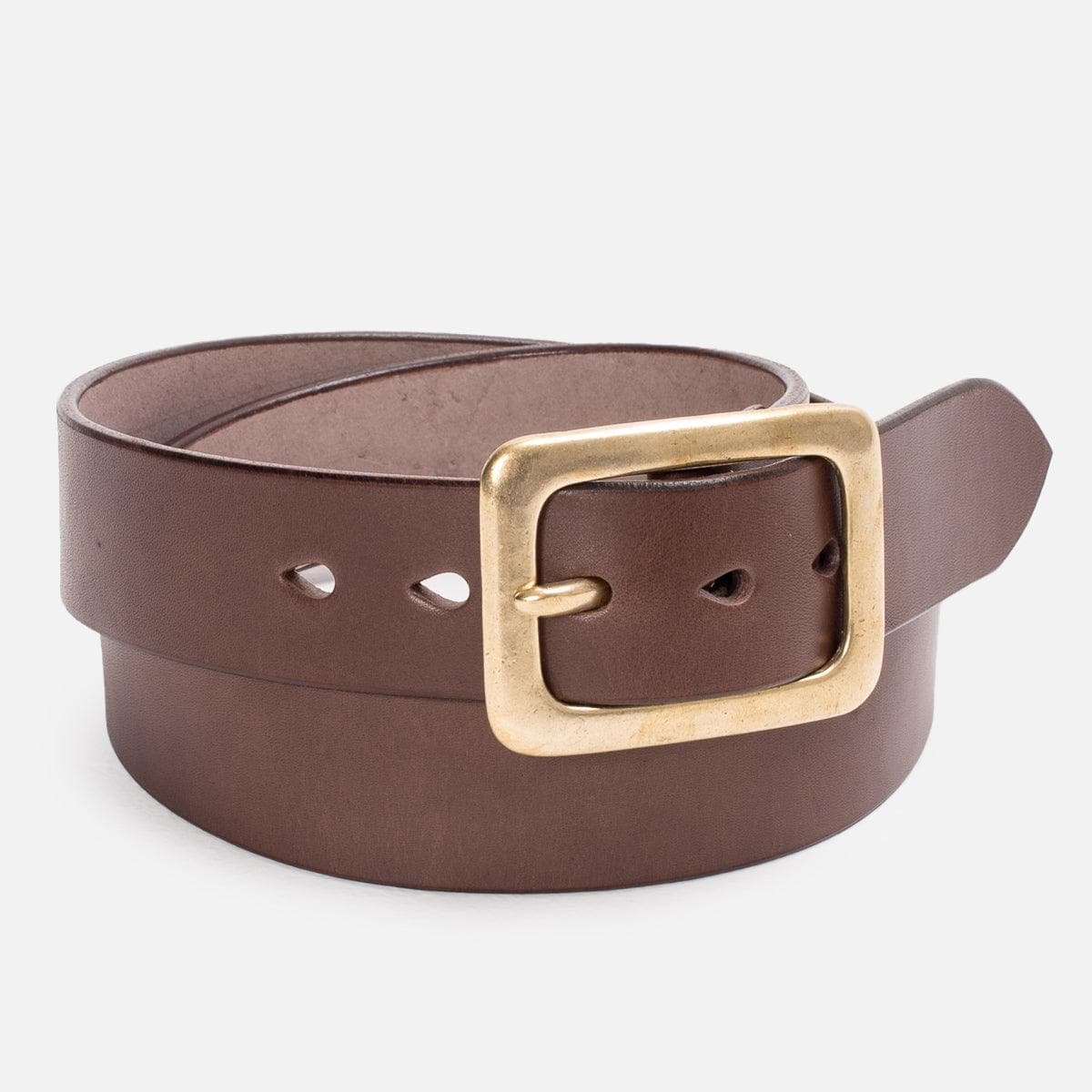 Iron Heart Heavy Duty Tochigi Leather Belt — Brown