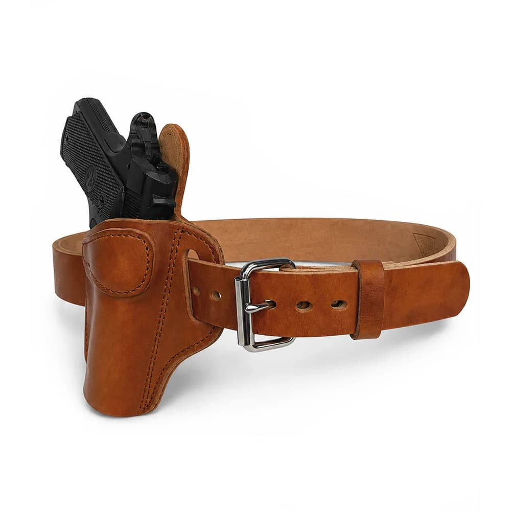 Daltech Force RoughCut Natural Full-Grain Leather Gun Belt