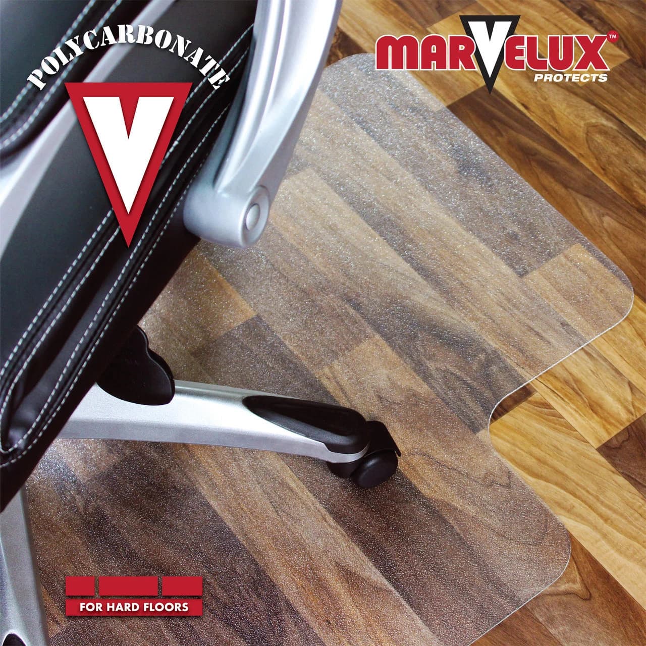 Marvelux Marvelux Polycarbonate Lipped Chair Mat for Hard Floors