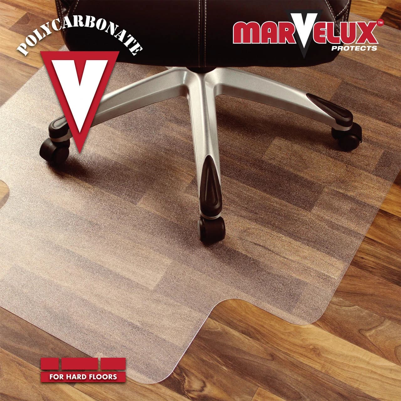 Marvelux Marvelux Polycarbonate Lipped Chair Mat for Hard Floors